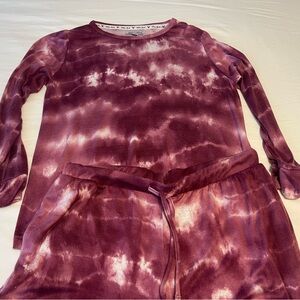 Purple tie dye set long sleeve shirt and pants